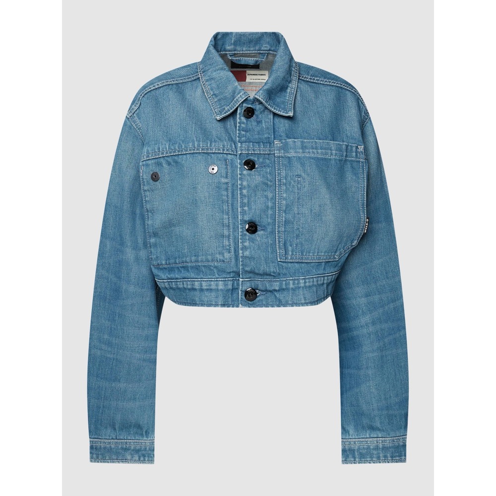 G-Star Raw Cropped Denim‎ Jacket Japanese Fabric Antique Faded Moonlit Ocean Med